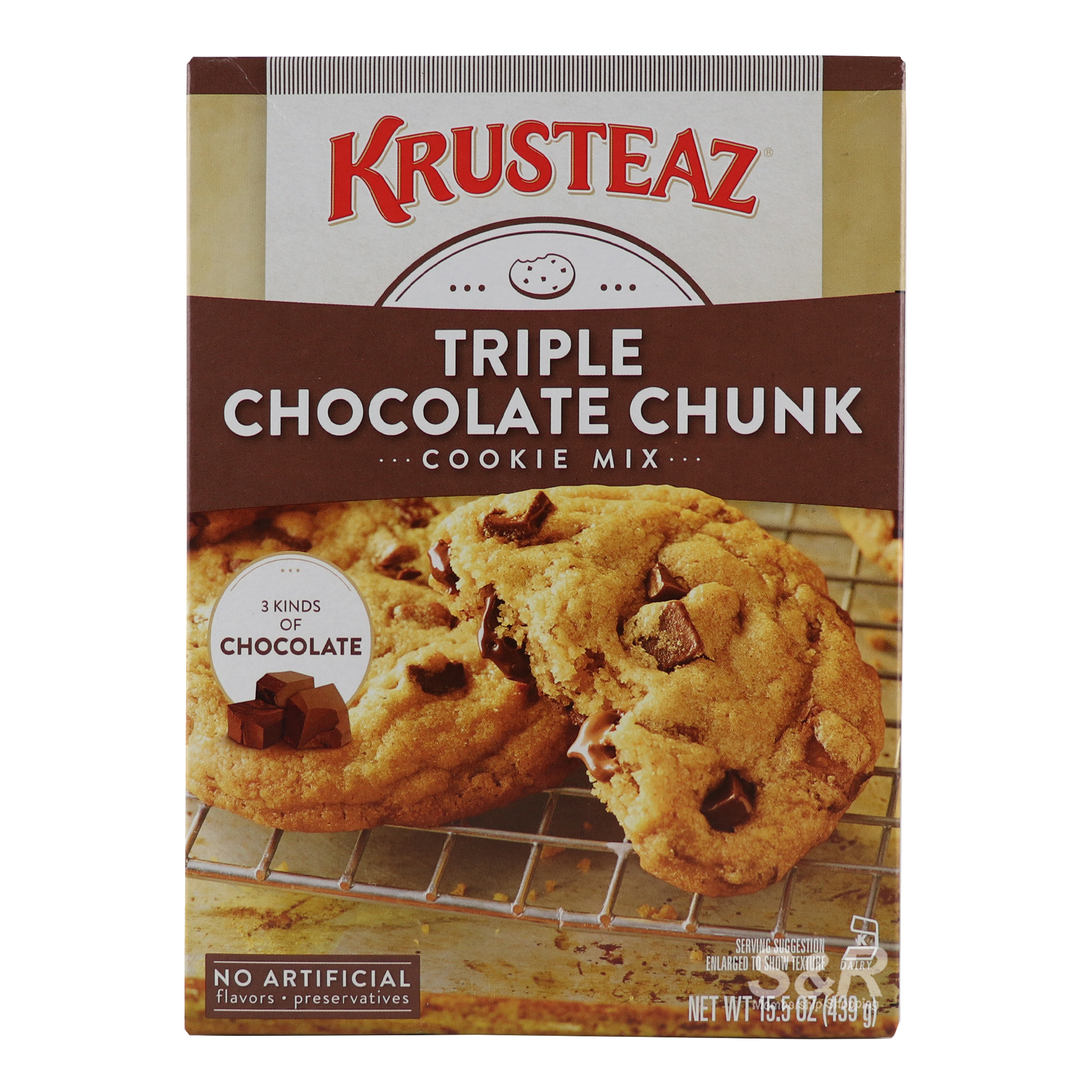 Krusteaz Triple Chocolate Chunk Cookie Mix 439g